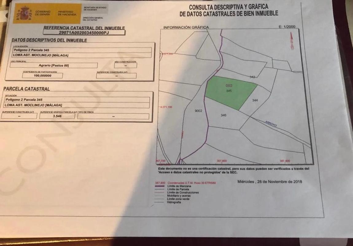 Terreno en venta en Moclinejo, Malaga plan 3