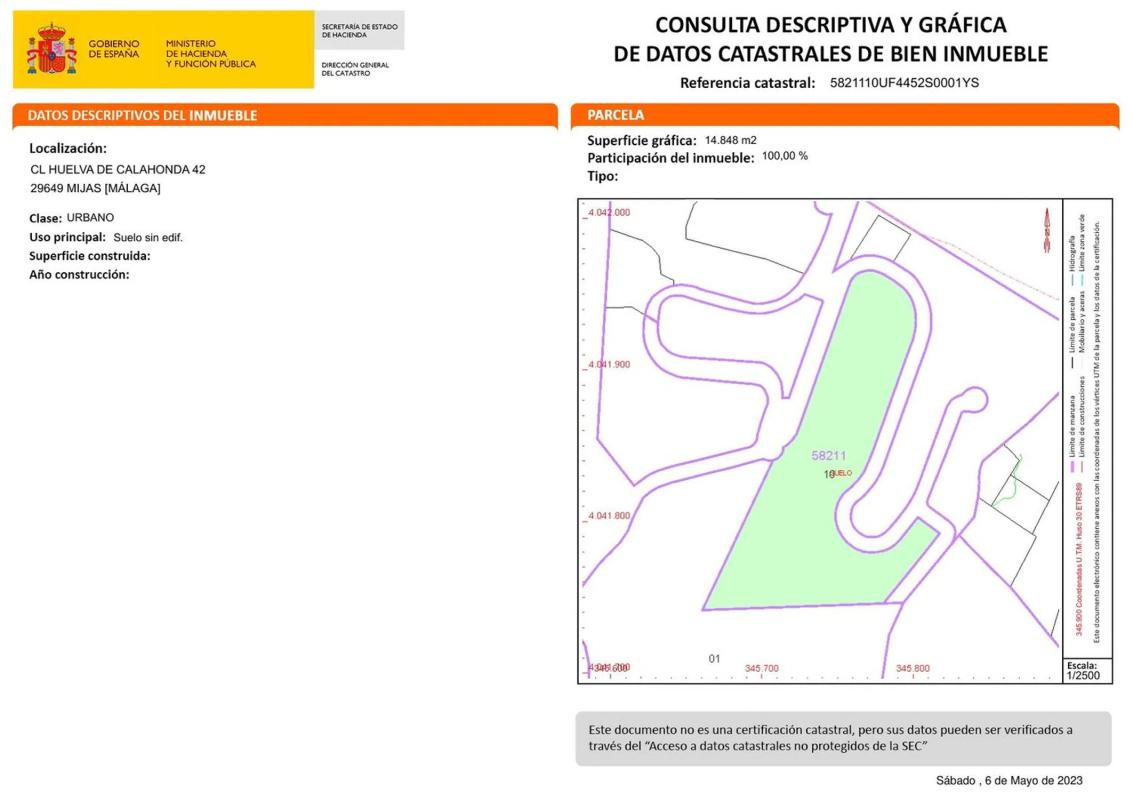 Działka na sprzedaż w Mijas, Malaga plan 1