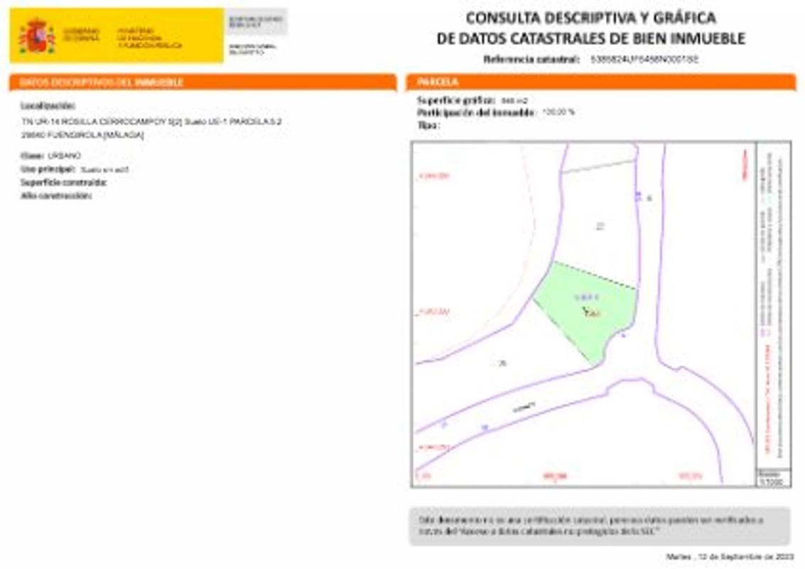 Terreno en venta en Fuengirola, Malaga plan 1