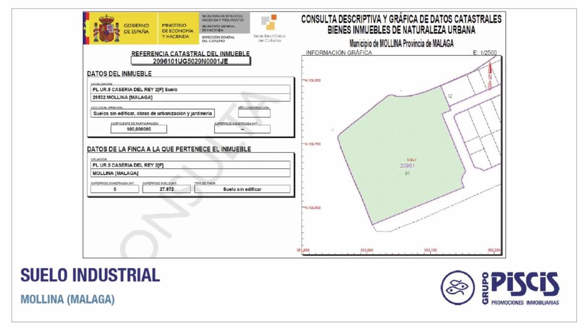 Участок земли на продажу в Моллина, Малага plan 1