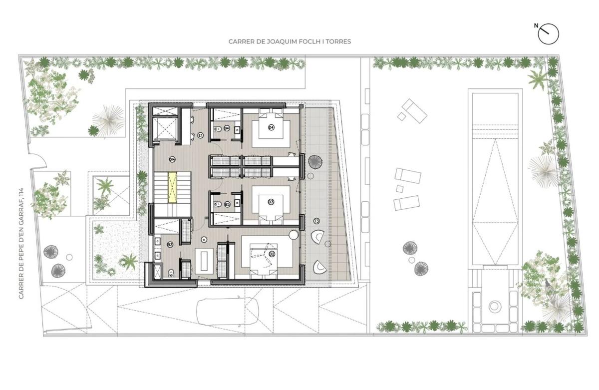 Obra nueva Villa sostenible de lujo en Sitges (Revista) plan 2