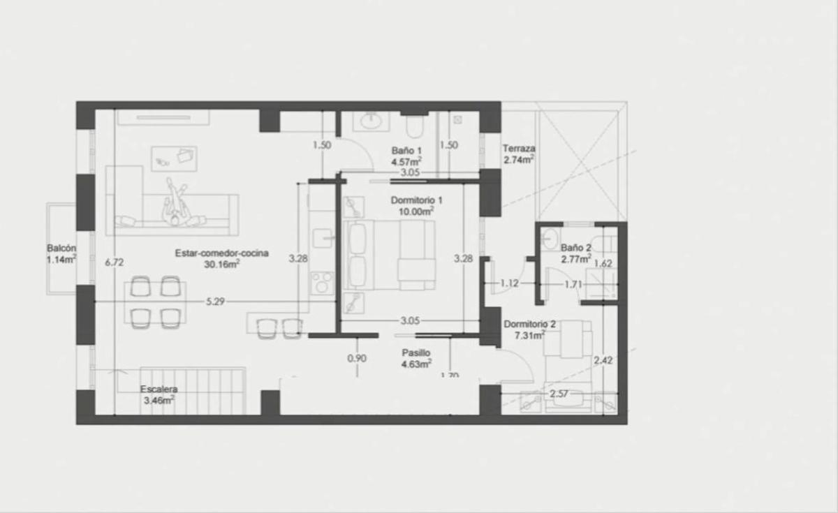 Venta de piso en Calle Nueva Alta, 30, Alicante / Alacant
plan 1