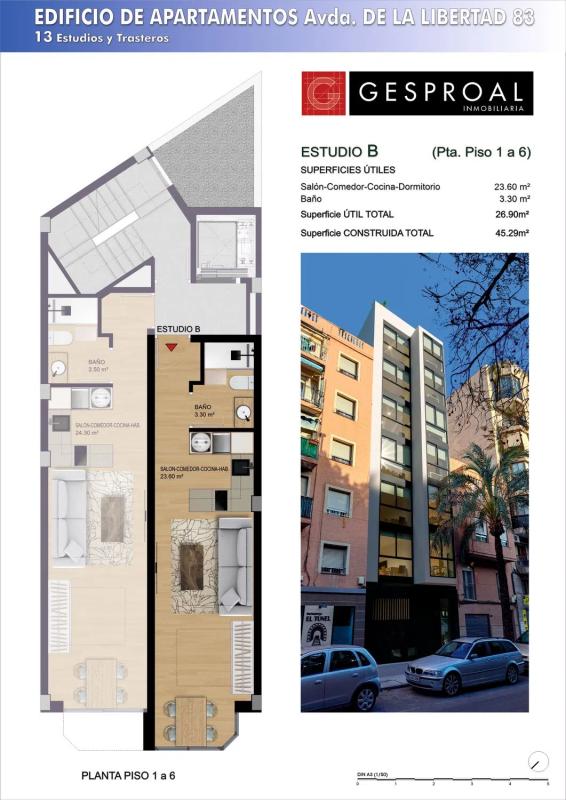 Nowa nieruchomość Edificio de Apartamentos Avenida de Libertad 83 w Elche / Elx plan 2