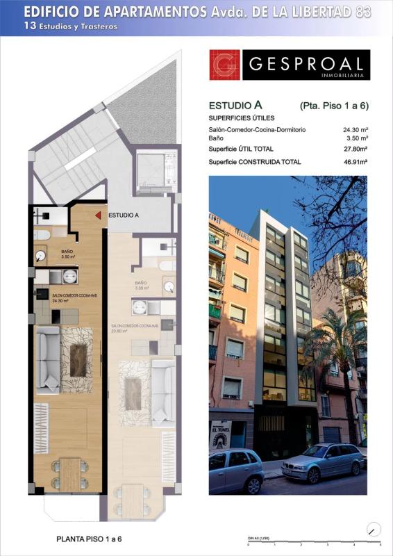 Nowa nieruchomość Edificio de Apartamentos Avenida de Libertad 83 w Elche / Elx plan 4