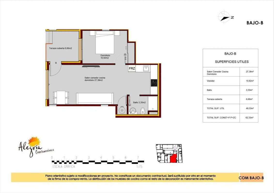 Venta de piso en Calle Ramón Gallud, 129, Torrevieja
 plan 1