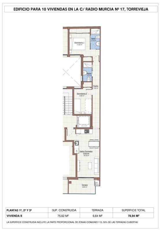 Venta de piso en Calle Radio Murcia, 17, Torrevieja
plan 1