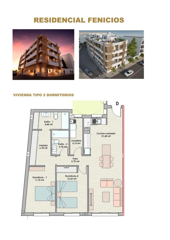 Venta de piso en Francisco Yúfera, 20, Mazarrón
 plan 1