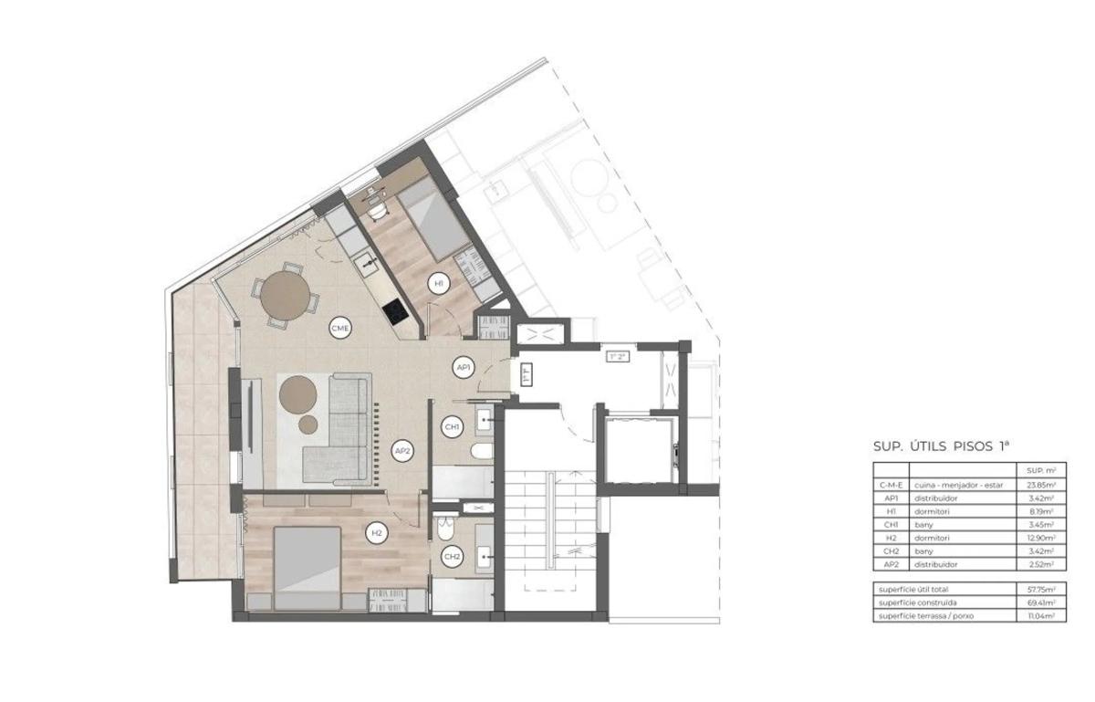 Obra nueva Plaça de l'Esglesia en Castelldefels (Revista) plan 1