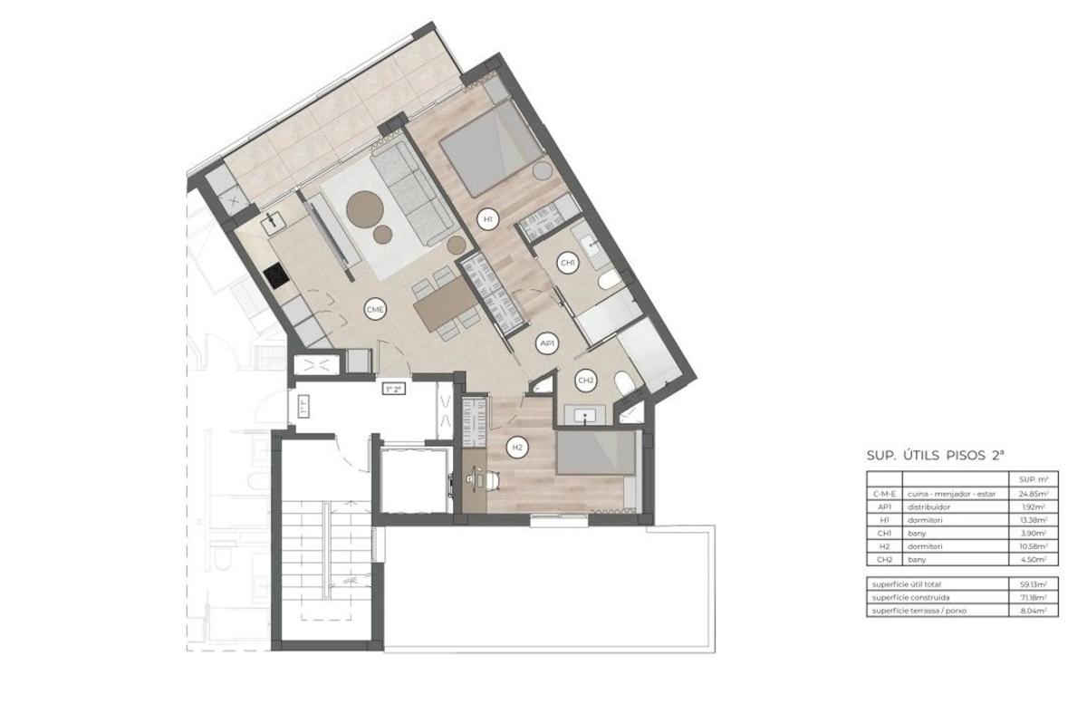 Obra nueva Plaça de l'Esglesia en Castelldefels (Revista) plan 2