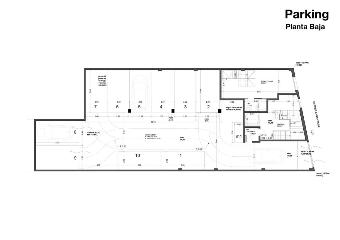 Obra nueva Santa Rosa 23 en Santa Coloma de Gramenet (Revista) plan 1