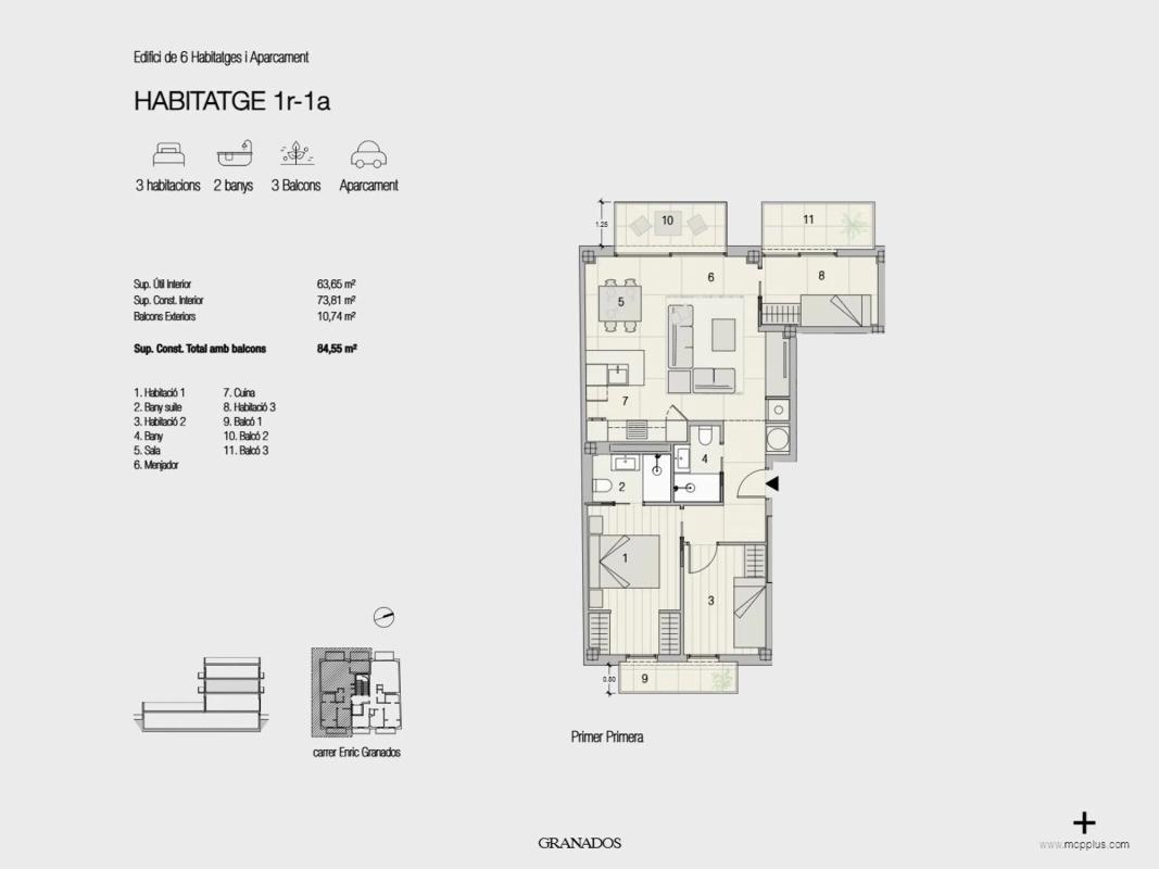 Obra nueva Enric Granados 5-7 en Sant Cugat del Vallès (Revista) plan 2
