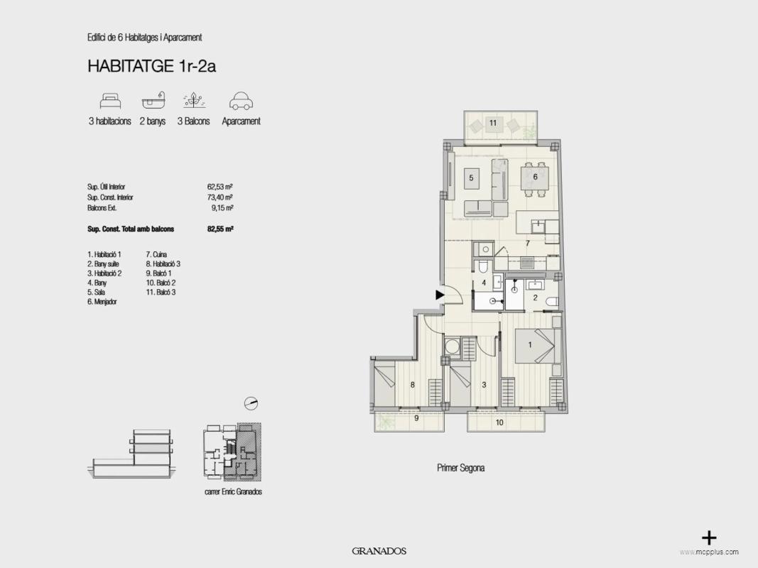 Obra nueva Enric Granados 5-7 en Sant Cugat del Vallès (Revista) plan 3