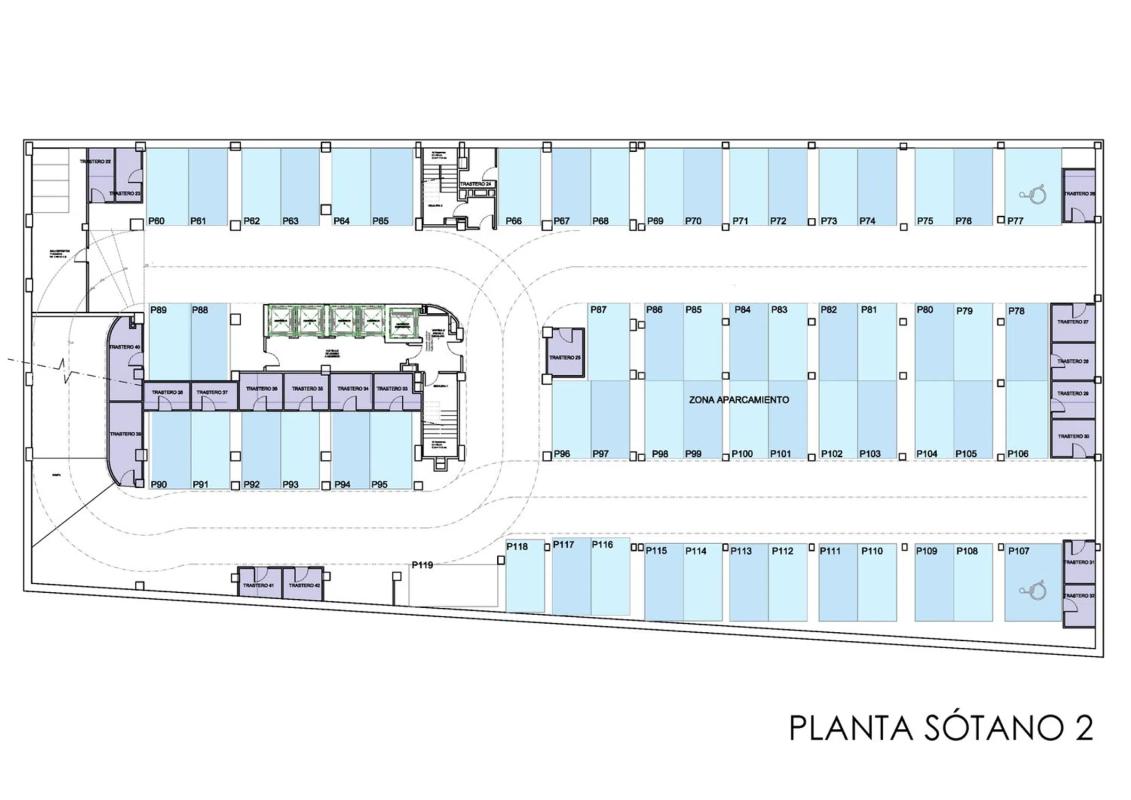Obra nueva Barrio de la Torre, 119 viviendas en La Torre (Revista) plan 1