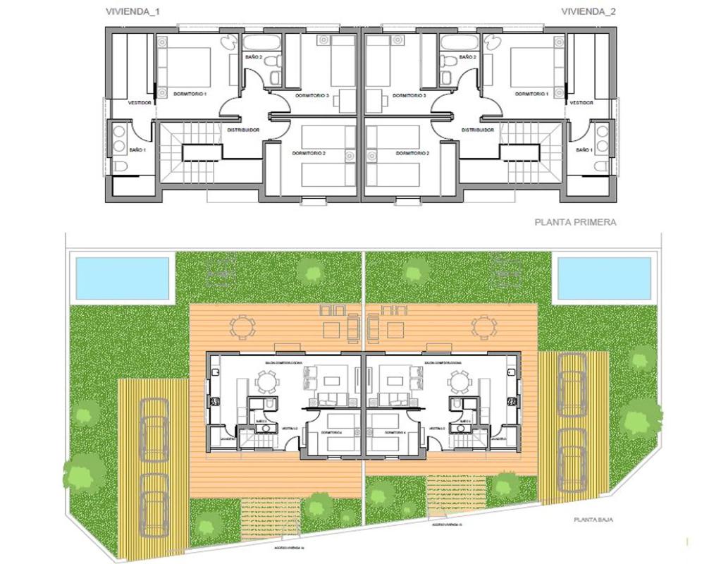 Obra nueva Promoción de tipologias Vivienda en venta ALCALA DE GUADAIRA Sevilla en Alcalá de Guadaira (Revista) plan 3