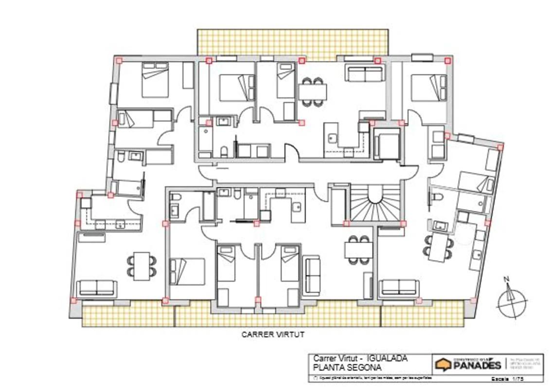 Obra nueva D'Habitatges Virtut en Igualada (Revista) plan 3