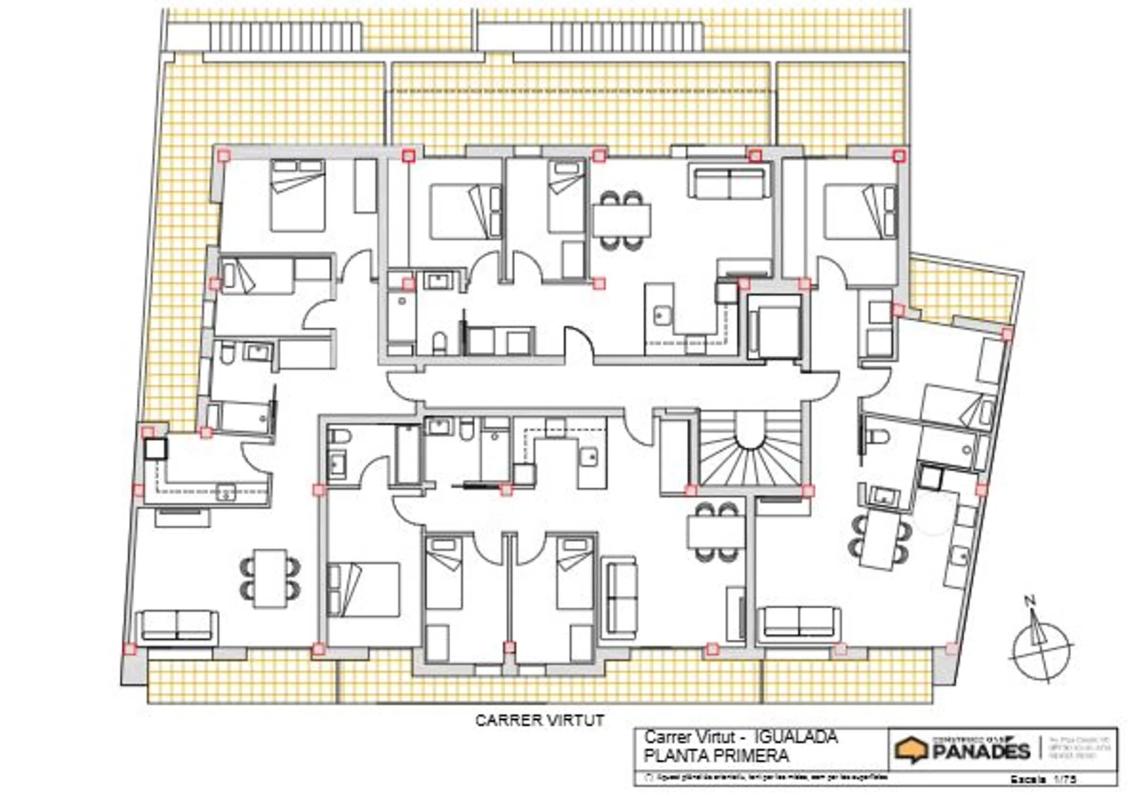 Obra nueva D'Habitatges Virtut en Igualada (Revista) plan 4