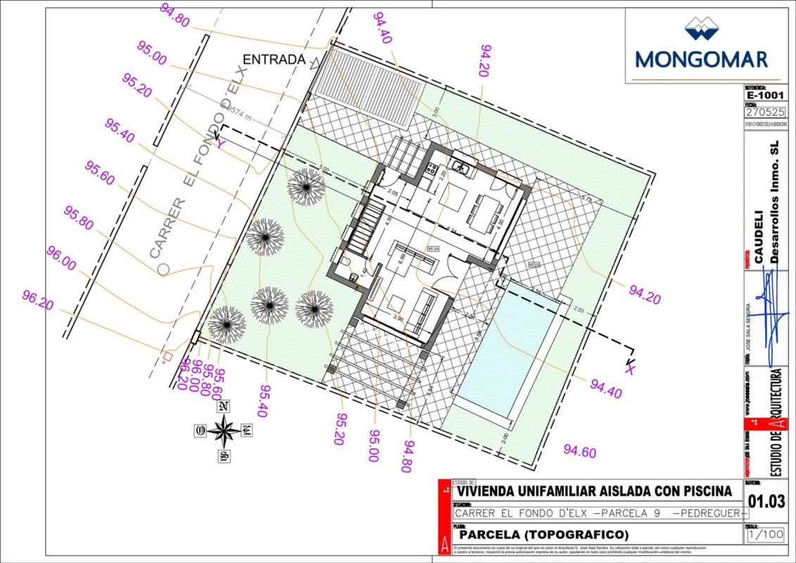 New construction Villa Fondo in Pedreguer plan 1