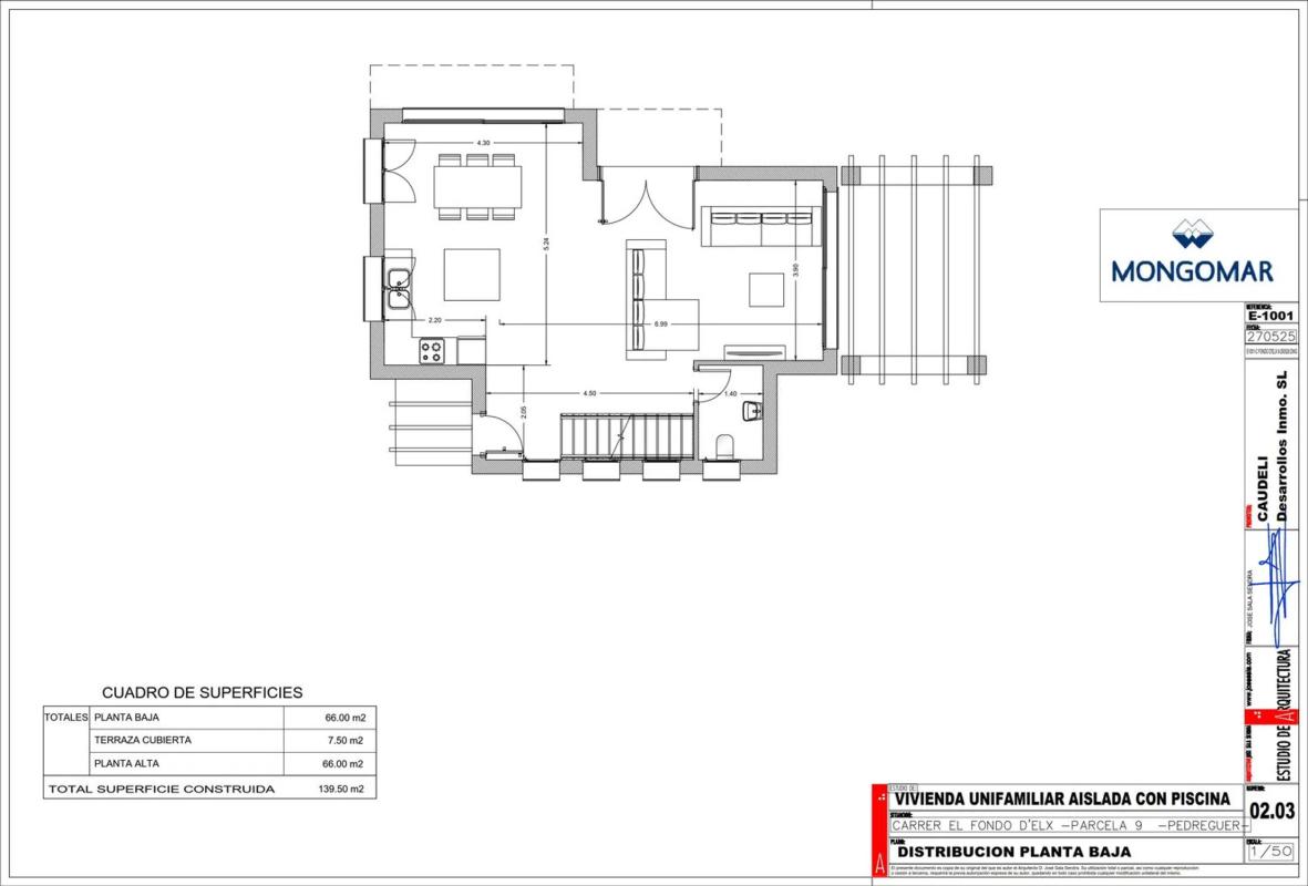New construction Villa Fondo in Pedreguer plan 2