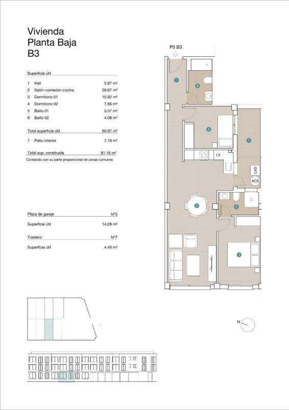 Venta de piso en Piso en Jacarilla, Jacarilla
plan 1