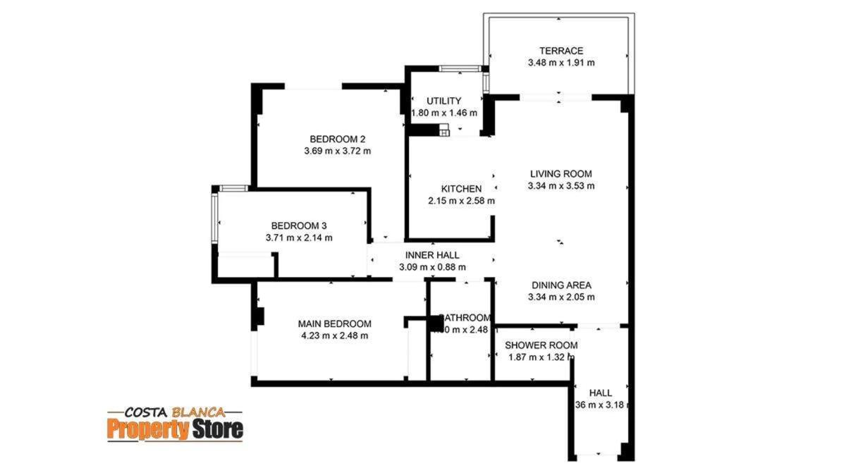 Sale of apartment in Barrio Los Almendros-La Florida, Orihuela
plan 1