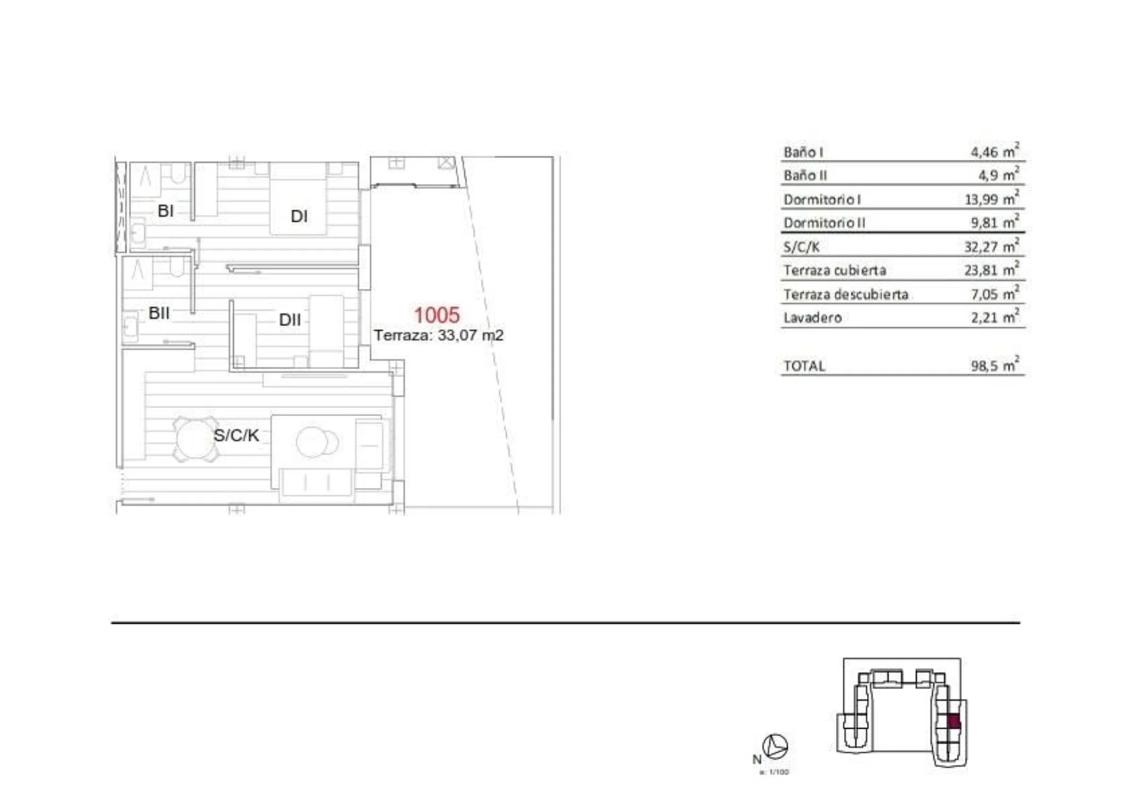 Sale of apartment in Avenida Alicante, 2, Biar
 plan 1