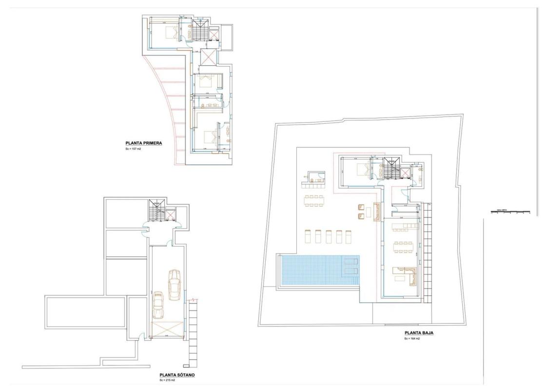 Obra nueva Villa Moderna en Moraira en Moraira (Revista) plan 1