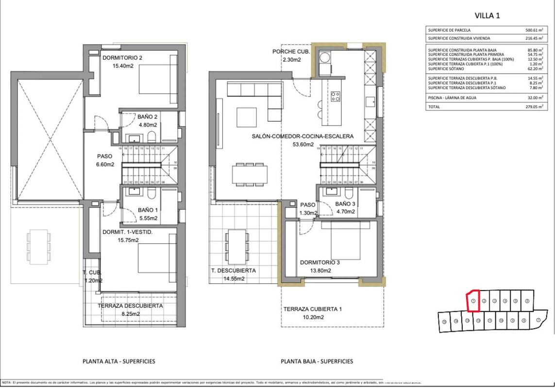 Obra nueva en Sierra Cortina en Finestrat (Revista) plan 1