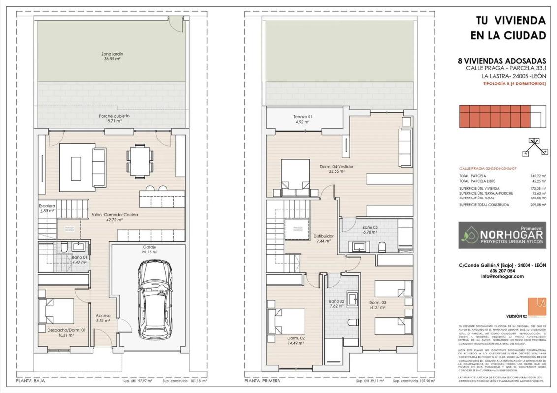 Sale of townhouse in  Calle de Praga, 3 , León plan 1