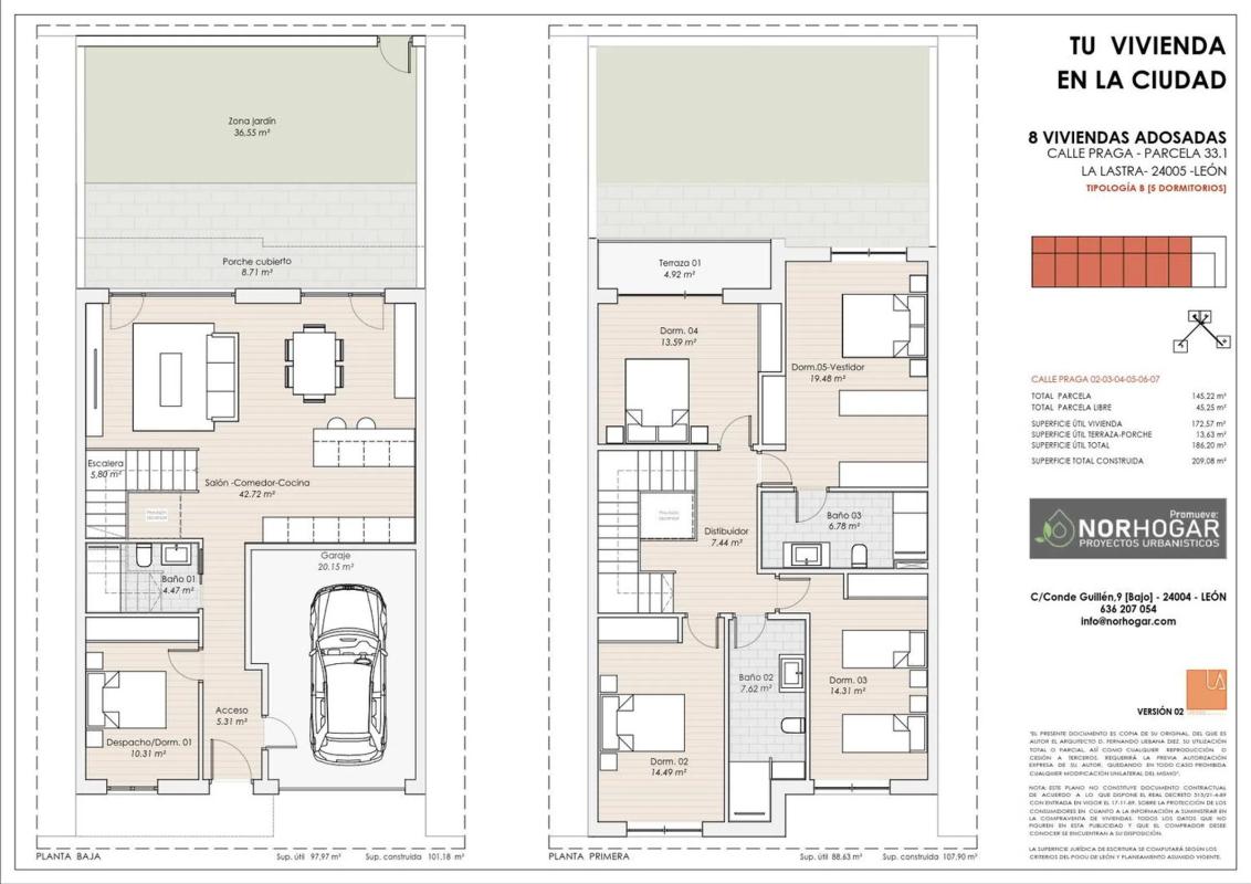 Sale of townhouse in  Calle de Praga, 3 , León plan 2