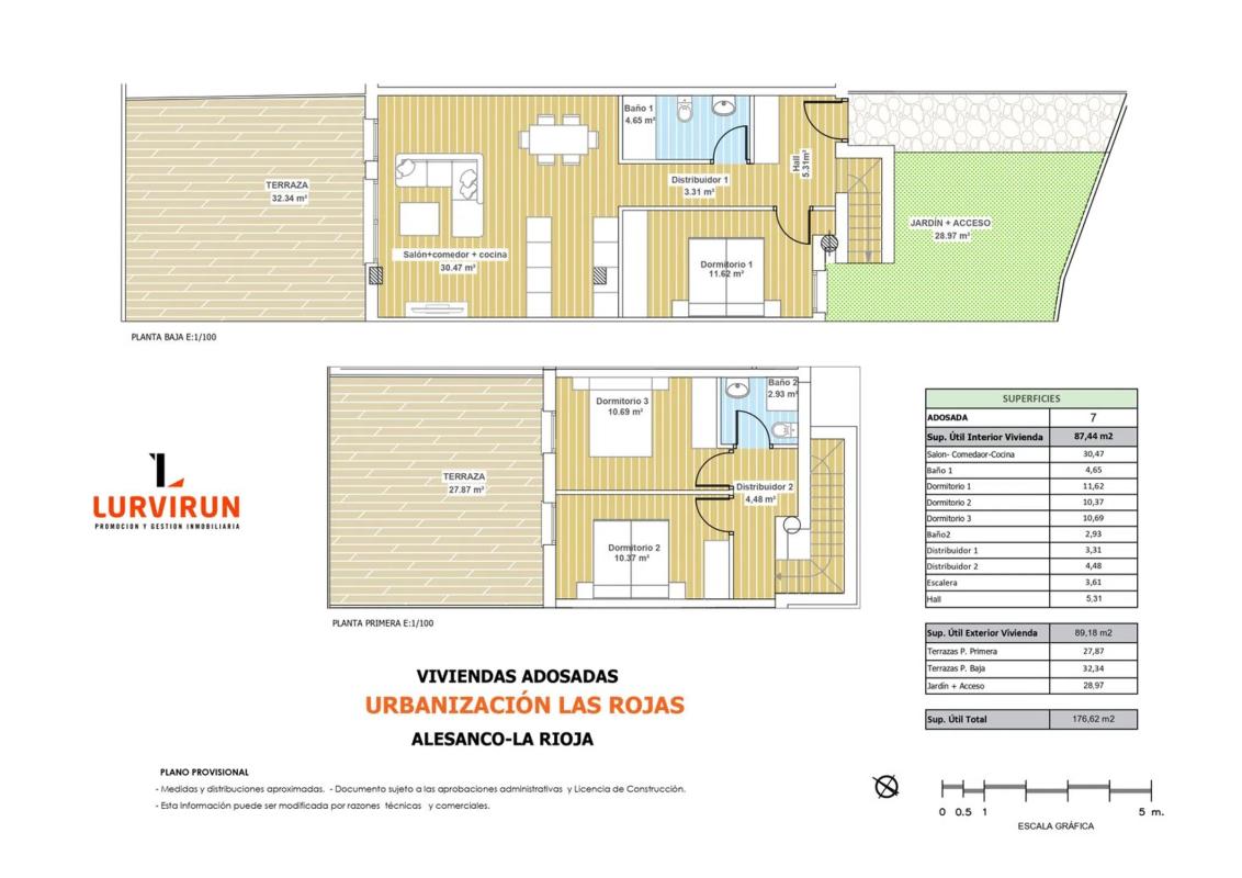 Obra nueva Urbanización Las Rojas en Alesanco (Revista) plan 1