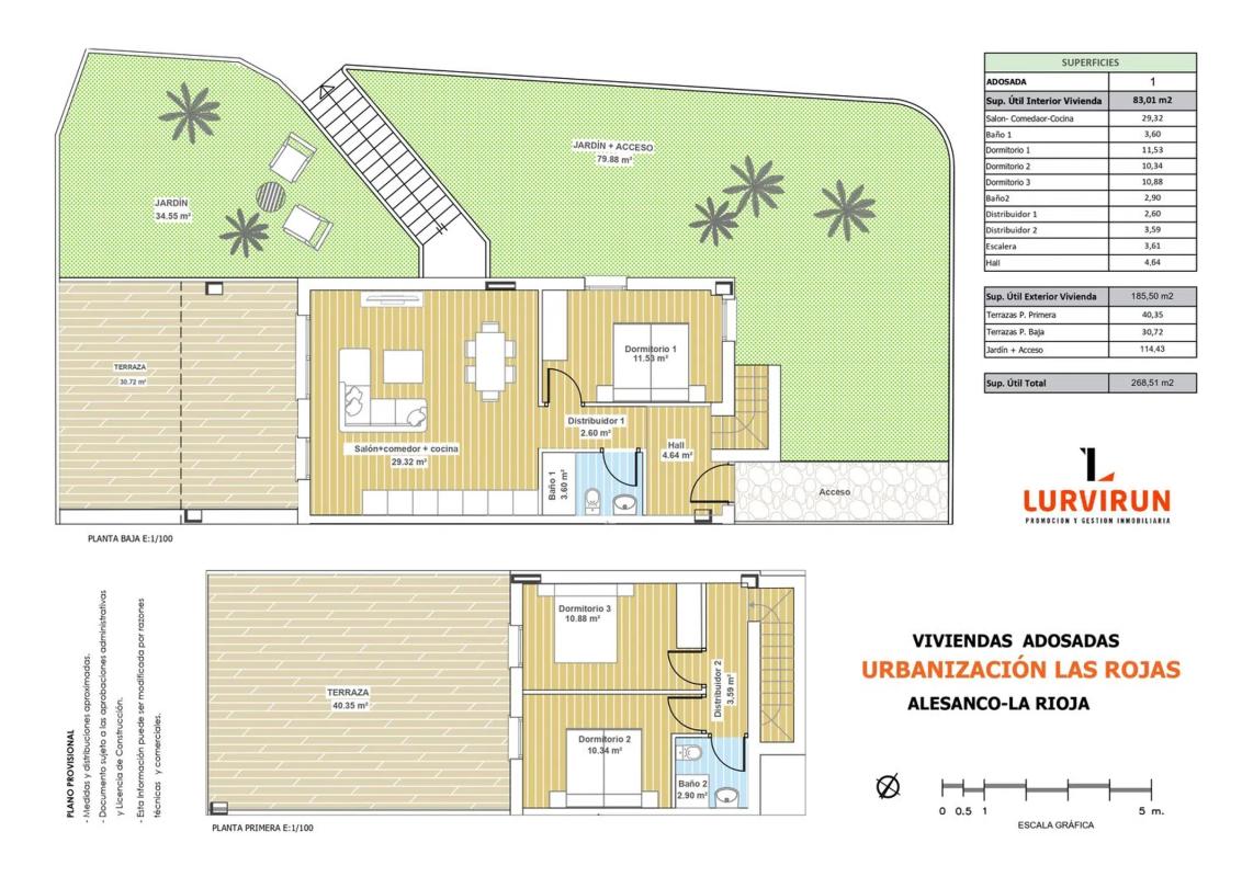 Obra nueva Urbanización Las Rojas en Alesanco (Revista) plan 2