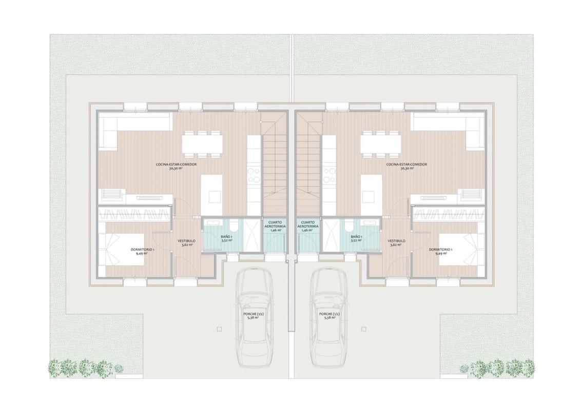 Obra nueva Residencial Olagüe en Anué (Revista) plan 3
