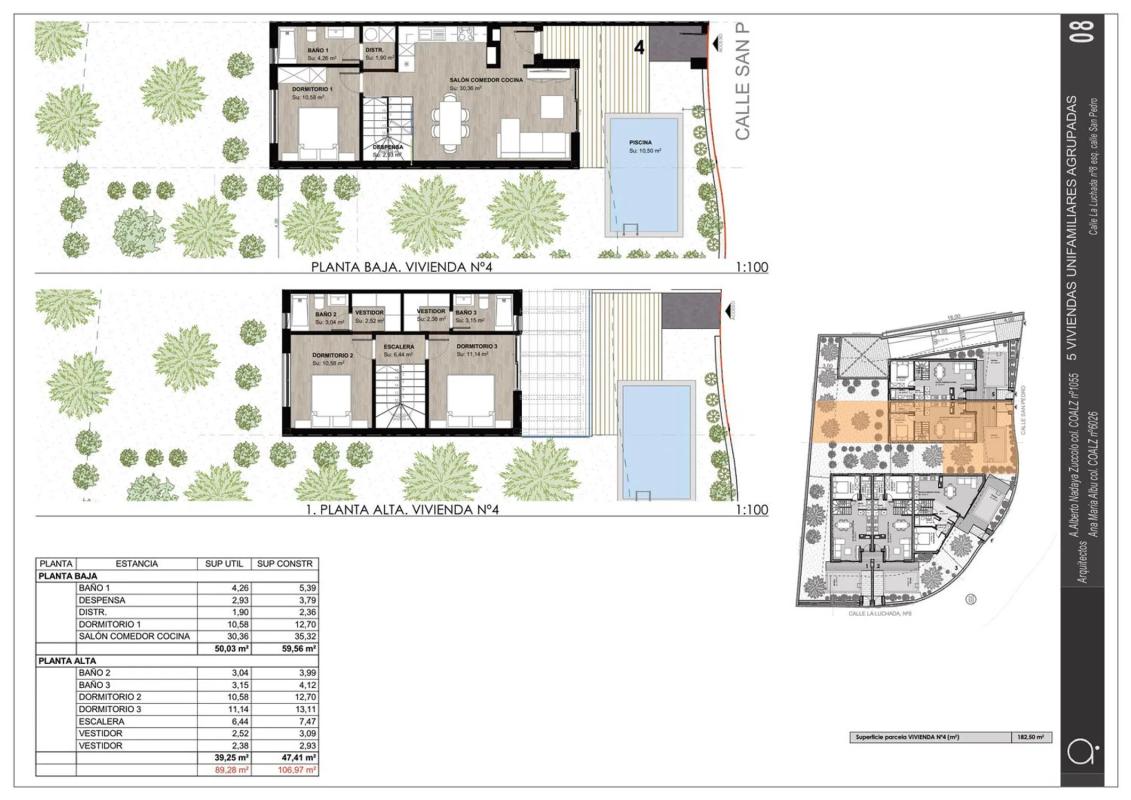 Obra nueva Residencial Vistas del Sur en Tias (Revista) plan 1