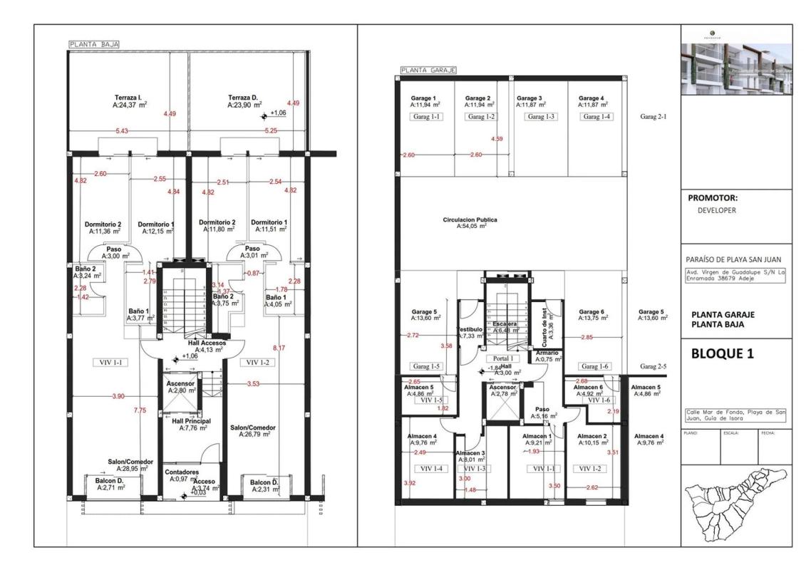 Obra nueva Residencial Paraiso de San Juan en Guia de Isora (Revista) plan 1