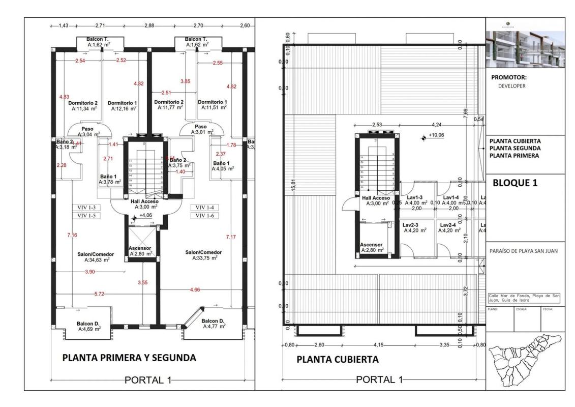 Obra nueva Residencial Paraiso de San Juan en Guia de Isora (Revista) plan 2