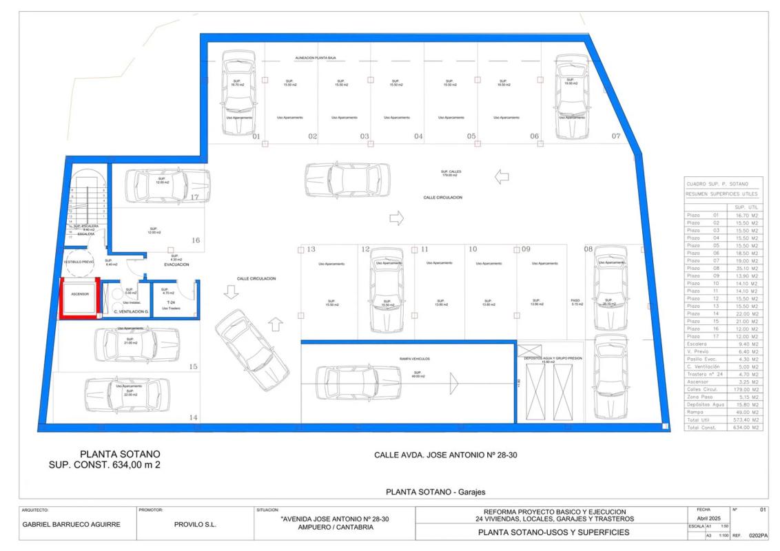 Obra nueva Edificio Amporium en Ampuero (Revista) plan 1