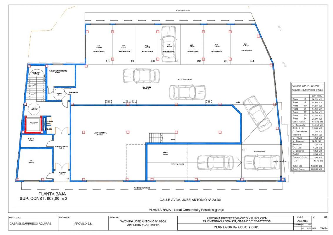 Obra nueva Edificio Amporium en Ampuero (Revista) plan 2
