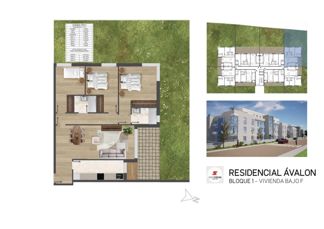 Obra nueva Residencial Ávalon en Santa Cruz de Bezana (Revista) plan 3
