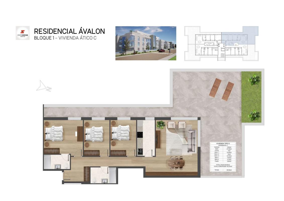 Obra nueva Residencial Ávalon en Santa Cruz de Bezana (Revista) plan 11