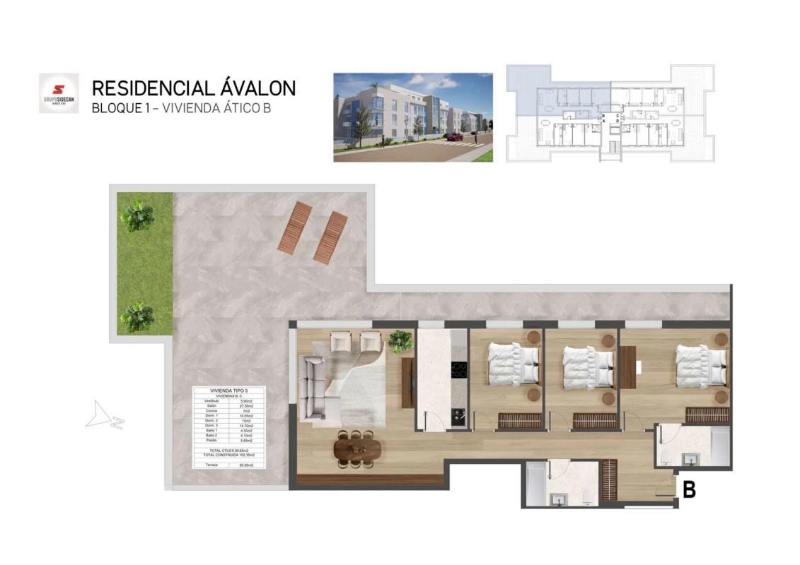 Obra nueva Residencial Ávalon en Santa Cruz de Bezana (Revista) plan 12