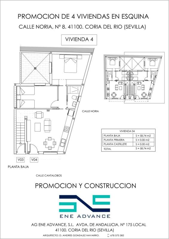Obra nueva Noria 8 en Coria del Río (Revista) plan 3