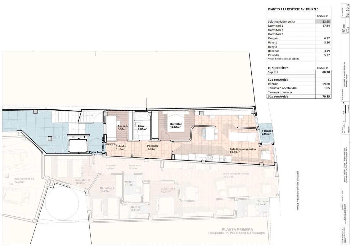 Obra nueva Parc President Companya, Alcover en Alcover (Revista) plan 3