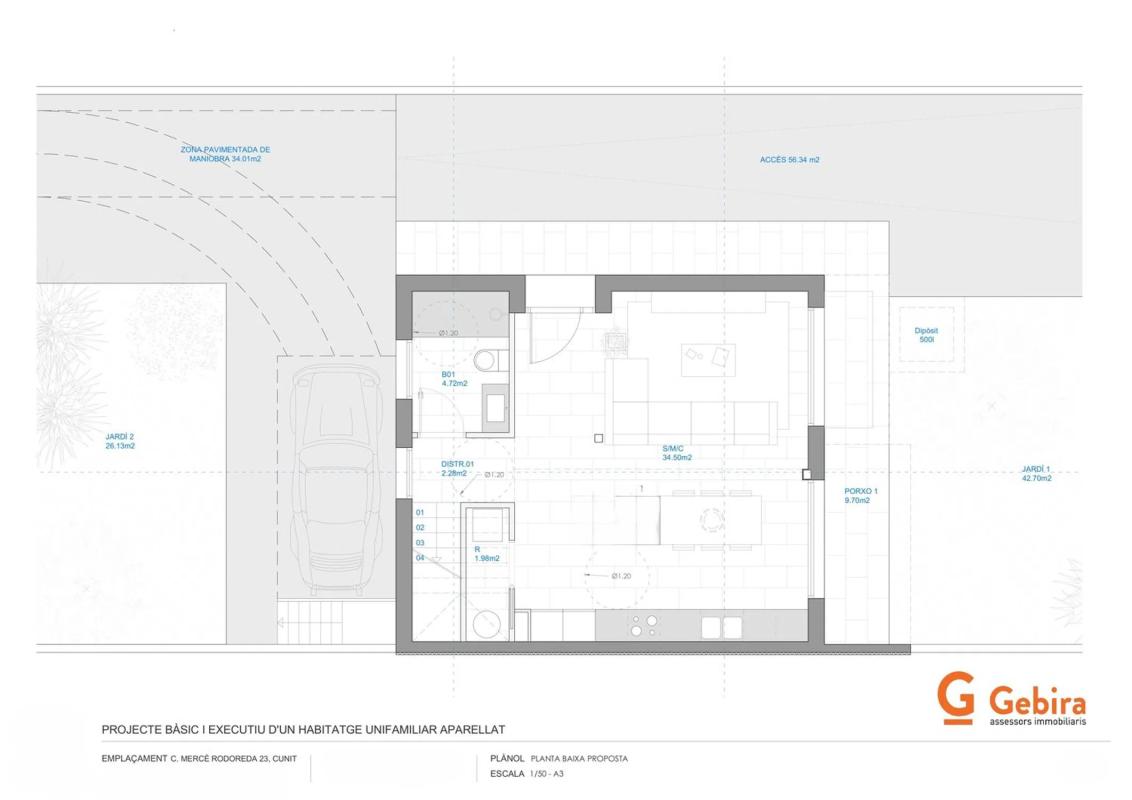 Obra nueva Merce Rodoreda 23 en Cunit (Revista) plan 1