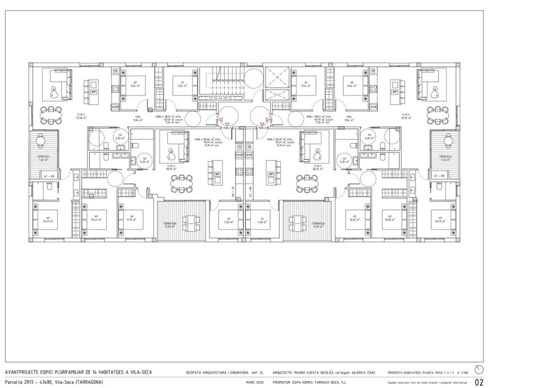 Obra nueva Residencial Estrella en Vila-Seca (Revista) plan 1
