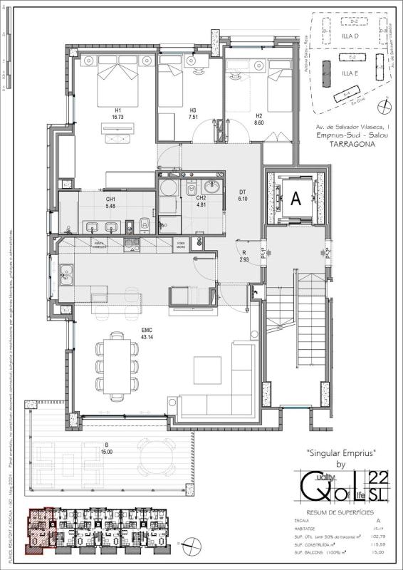 Obra nueva Avda. Salvador de Vilaseca en Salou (Revista) plan 4