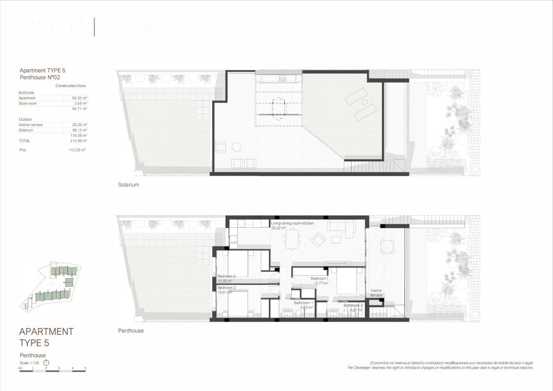 Obra nueva RODA RESIDENCES FI en San Javier (Revista) plan 2