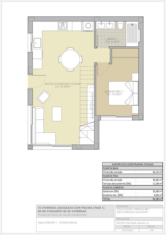 New construction ALBA - SALINA 4 de Vistabella Golf in Orihuela plan 4