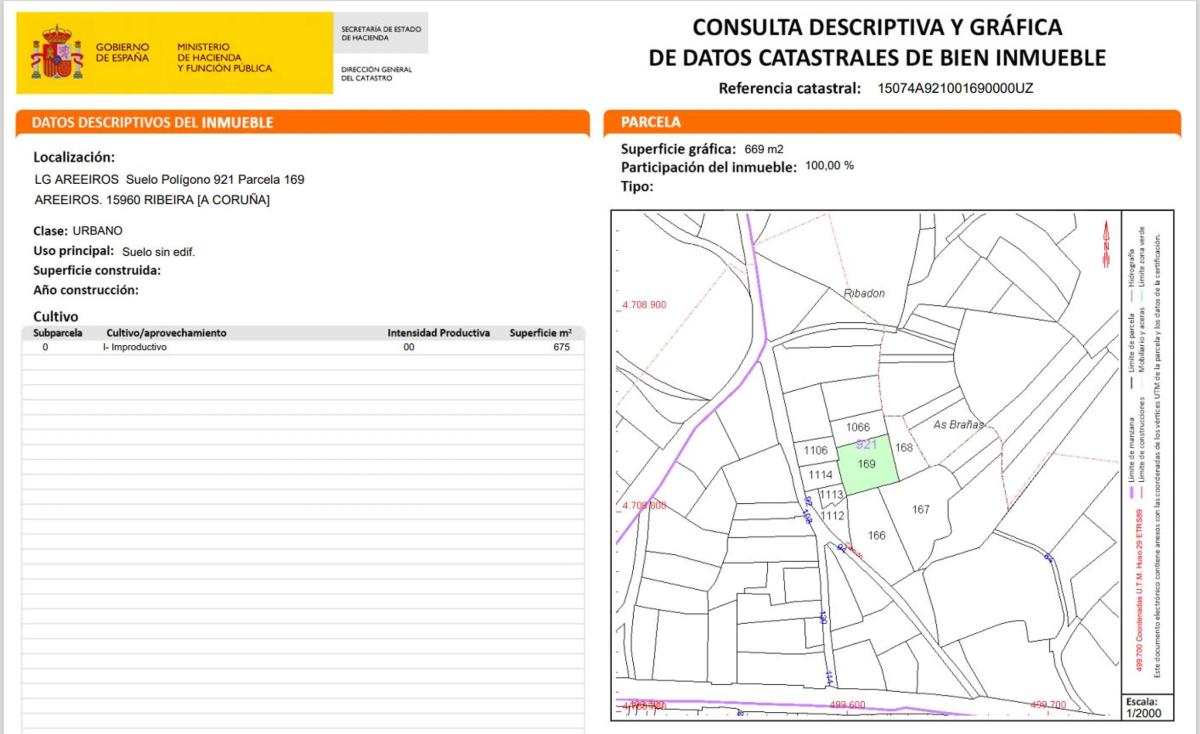 Terreno en venta en Ribeira, A Coruña photo 2