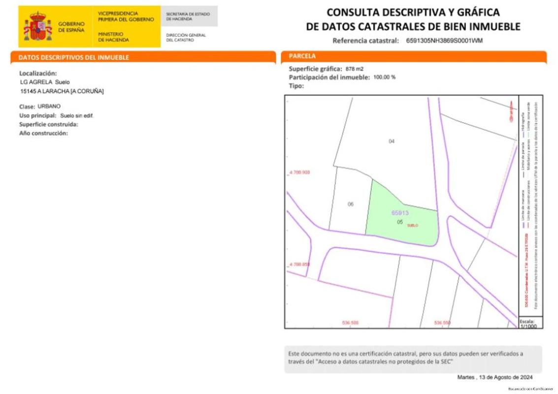 Terreno en venta en Laracha, A Coruña plan 1