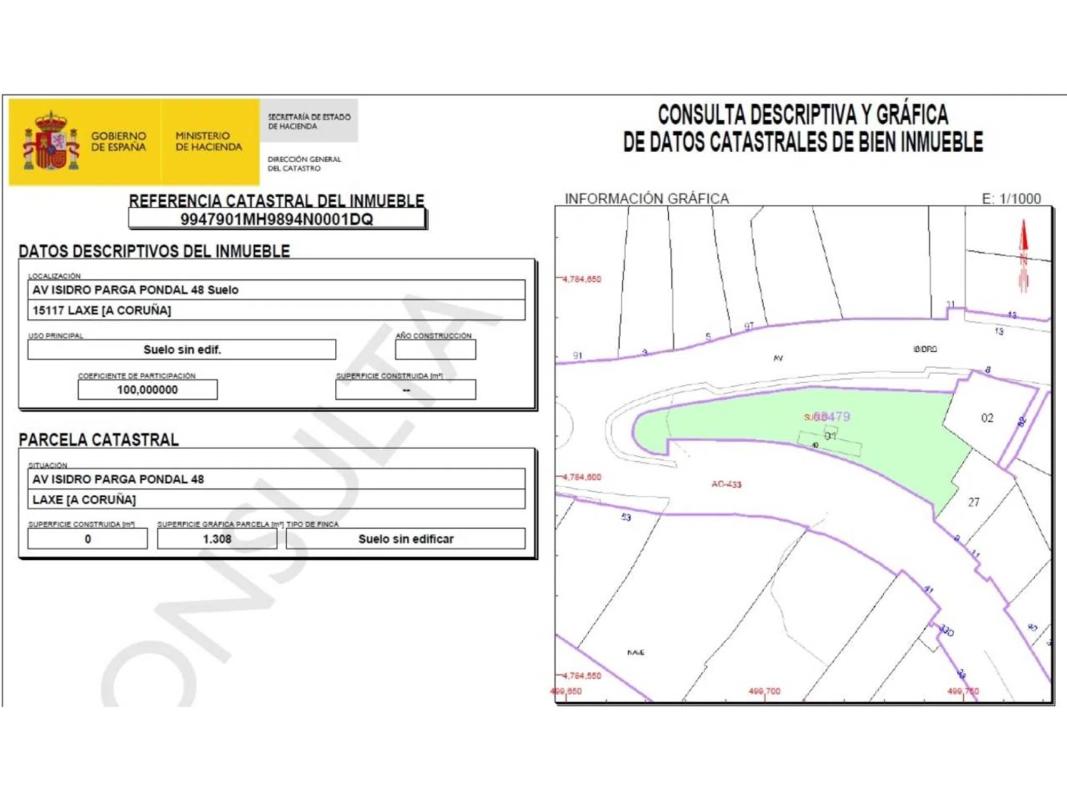 Terreno en venta en Laxe, A Coruña plan 1